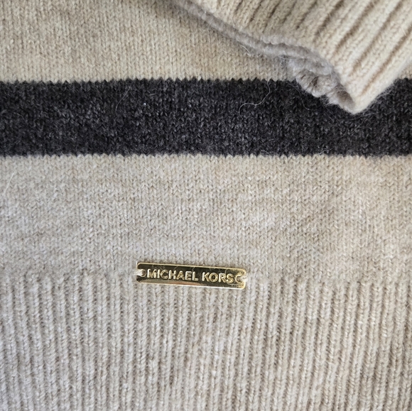 Michael by MK merino wool baby alpaca blend turtle neck cowl neck sweater sz LG - Picture 3 of 8